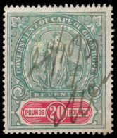 Cape Of Good Hope 1898 Â£20 Hope Standing Top Value VF/U, Rarity! - Cape Of Good Hope (1853-1904)