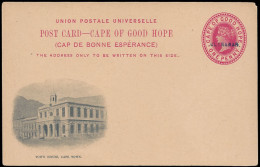 Cape Of Good Hope 1898 Postcard Specimen Handstamped Ultramar - Cap De Bonne Espérance (1853-1904)