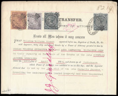 Cape Of Good Hope 1897 Transfer Deed QV Â£1 With 5/- Blacks Etc - Cap De Bonne Espérance (1853-1904)