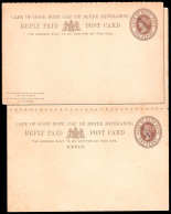 Cape Of Good Hope 1892 Rare Specimen Stationery Reply Card - Cape Of Good Hope (1853-1904)