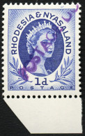 Rhodesia & Nyasaland Postage Due 1956 1d Handstamped In Violet - Otros & Sin Clasificación