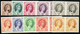 Rhodesia & Nyasaland 1954 Imperf Plate Proofs To 1/-, Pairs - Otros & Sin Clasificación