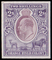 Orange River Colony Revenue 1905 Trial Lilac & Purple /White - Orange Free State (1868-1909)