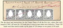 Orange River Colony Revenue 1905 KEVII Day Book Working Proofs - Oranje Vrijstaat (1868-1909)