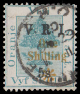 Orange River Colony 1902 1/- On 5/- Short Top To "5" F/U - Orange Free State (1868-1909)