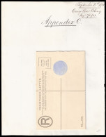 Orange River Colony 1901 KEVII Registration Env Appendix Proof - Stato Libero Dell'Orange (1868-1909)