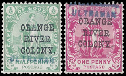 Orange River Colony 1900 Ovpts On Cape Ultramar Specimens - Orange Free State (1868-1909)