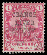 Orange River Colony 1900 1d Overprint Partially Omitted - État Libre D'Orange (1868-1909)