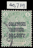 Orange River Colony 1900 ½d Overprint Double VF/U, Cert - Oranje Vrijstaat (1868-1909)