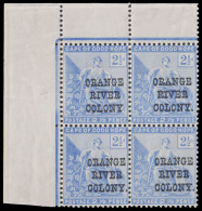 Orange River Colony 1900 2½d Overprinted "No Stop" Block - Orange Free State (1868-1909)