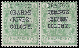 Orange River Colony 1900 ½d Overprint Double Pair - État Libre D'Orange (1868-1909)