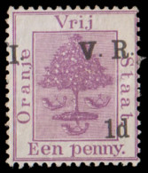 Orange Free State 1900 VRI SG124 1d Overprint Interverted - Orange Free State (1868-1909)