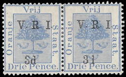 Orange Free State 1900 VRI SG128 3d Pale "V" & Damaged "3d " - Orange Free State (1868-1909)