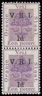Orange Free State 1900 VRI SG124 1d Inverted "1" For "I" - Oranje Vrijstaat (1868-1909)