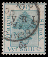 Orange Free State 1900 VRI SG122 5/- Short Top To "5" VF/U - Oranje-Freistaat (1868-1909)