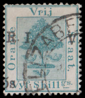 Orange Free State 1900 VRI SG122 5/- Overprint Interverted - Oranje-Freistaat (1868-1909)