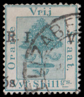 Orange Free State 1900 VRI SG122 5/- Overprint Interverted - Stato Libero Dell'Orange (1868-1909)