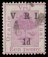 Orange Free State 1900 VRI SG113 1d Space Between "V" & "R" VF/U - État Libre D'Orange (1868-1909)