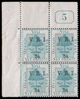 Orange Free State 1900 VRI SG122 5/- "Current No", Short Top 5 - Orange Free State (1868-1909)