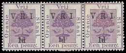 Orange Free State 1900 VRI SG113 1d Short Figure "1" In "1d " - Orange Free State (1868-1909)