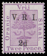 Orange Free State 1900 VRI SG103 2d No Stop After "R", Scarce - Oranje Vrijstaat (1868-1909)