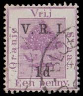 Orange Free State 1900 VRI SG102 1d Wider Spaced "1" & "d" VF/U - Orange Free State (1868-1909)