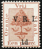 Orange Free State 1900 VRI SG102 1d Error Of Colour With Cert - Oranje Vrijstaat (1868-1909)