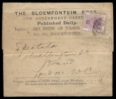 Orange Free State 1900 Bloemfontein Post 1d Newspaper Wrapper - Stato Libero Dell'Orange (1868-1909)