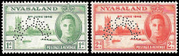 Nyasaland 1946 KGVI Victory Specimens UM  - Nyasaland (1907-1953)