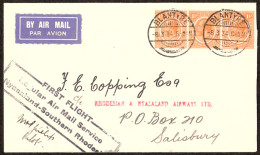 Nyasaland 1934 Pilot Signed First Flight Blantyre To Salisbury - Nyasaland (1907-1953)