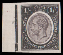 Nyasaland 1913 KGV 1/- Printer's Imperforate Working Proof - Nyassaland (1907-1953)