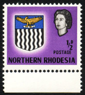 Northern Rhodesia 1963 ½d Value Shifted VF/M , Rare - Rodesia Del Norte (...-1963)