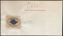 Natal 1907 Agent General For Natal Handstamp Specimen - Natal (1857-1909)