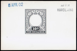 Natal 1902 KEVII 10/- Postage Revenue Die Proof AH 8 Apr 02 - Natal (1857-1909)