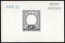 Natal 1902 KEVII 10/- Postage Revenue Die Proof BH 3 Apr 02 - Natal (1857-1909)