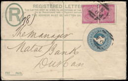 Natal 1901 POA 35 Upper Tongaat Uprated Registration Envelope - Natal (1857-1909)