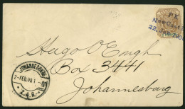 Natal 1900 P K Newcastle Cover Tvl 2d Franking - Natal (1857-1909)