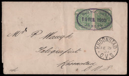 Natal 1900 Ingogo Oval, VF Strike On Letter To OFS - Natal (1857-1909)