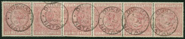 Natal 1899 QV 5/- Carmine, Strip Of Six VF/U - Natal (1857-1909)