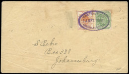 Natal 1900 Charlestown Oval, Superb Strike On Cover - Natal (1857-1909)