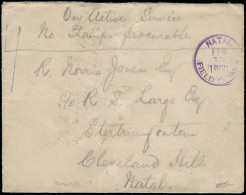 Natal 1900 Field Force 2 Cds On Active Service Letter, Rare - Natal (1857-1909)