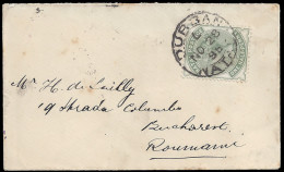 Natal 1896 Small Format Envelope Destination Roumania - Natal (1857-1909)