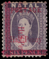 Natal 1895 Â½d On 6d Surcharge Double, One Vertical, Rare - Natal (1857-1909)