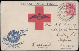 South Africa 1918 Germiston Flight Card, 1d For Overseas, Superb - Posta Aerea