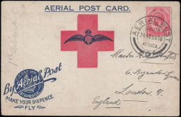 South Africa 1918 Germiston Flight Card, 1d For Overseas Mailing - Poste Aérienne