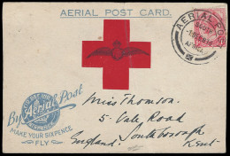 South Africa 1918 Benoni Flight Card To England - Airmail