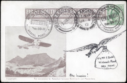 South Africa 1911 Second Flight Kenilworth - M'berg, Illustrated - Luchtpost