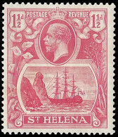 Saint Helena 1923 Badge Issue 1½d Torn Flag - Saint Helena Island