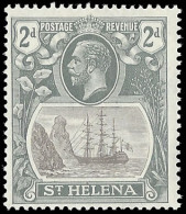 Saint Helena 1923 Badge Issue 2d Broken Mast M - Saint Helena Island