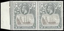 Saint Helena 1923 Badge Issue 2d Broken Mast With Normal - Saint Helena Island